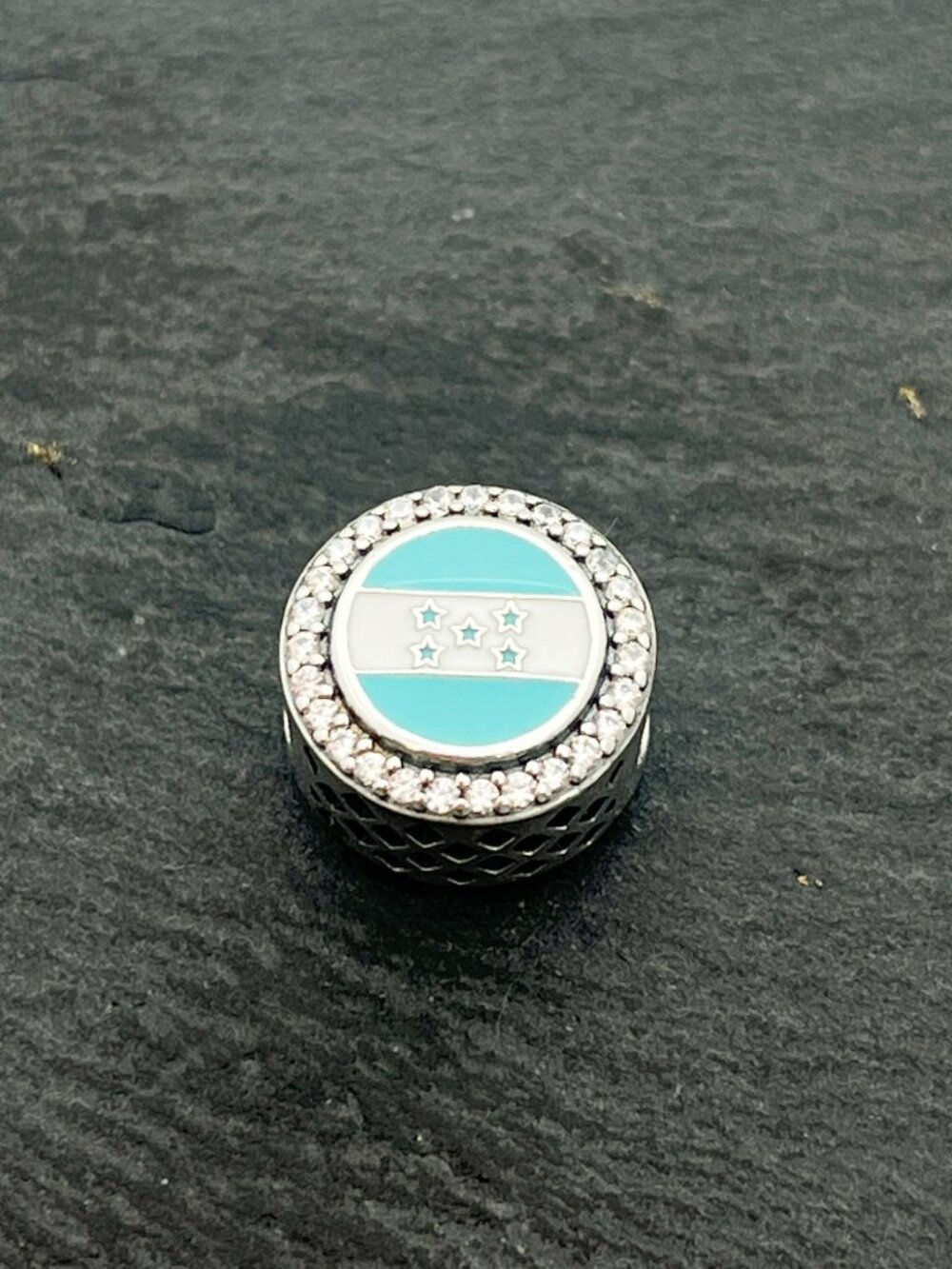 Pandora HONDURAS Flag Exclusive Charm Sterling Silver Bead Charm Jewelry